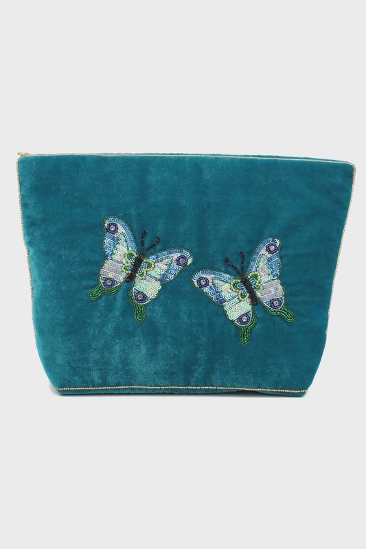 Blue Butterfly Velvet Accessories