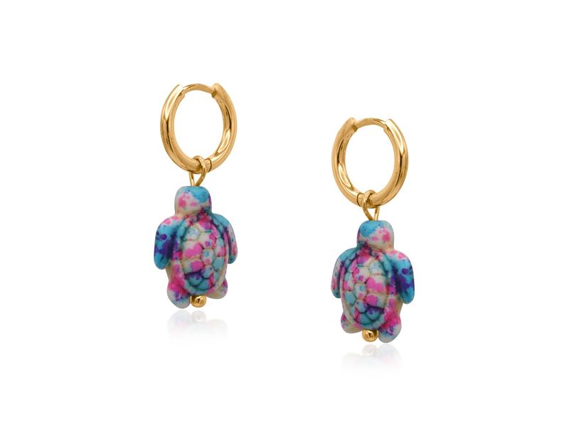 Sea Creatures Ceramic Charm Petite Earrings