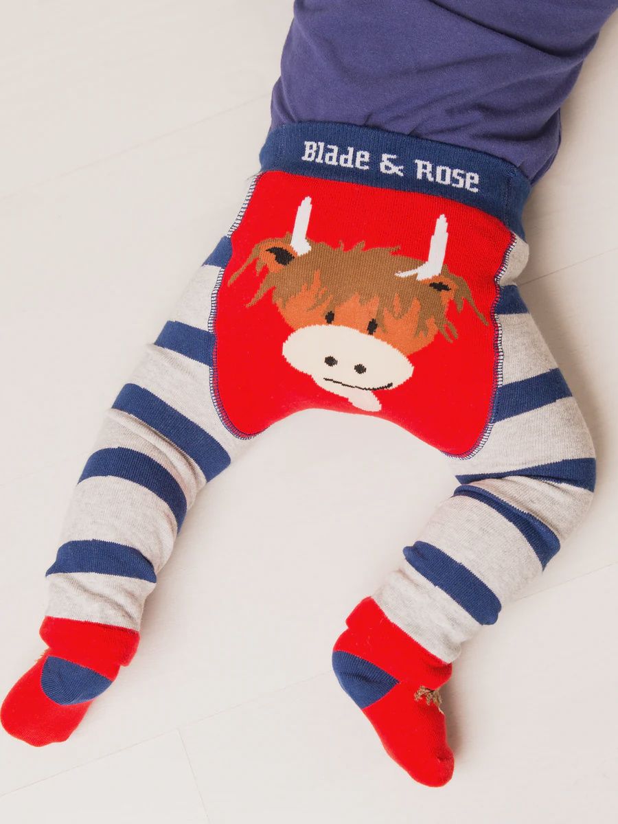 Highland Cow Leggings, Size: 0-6 months