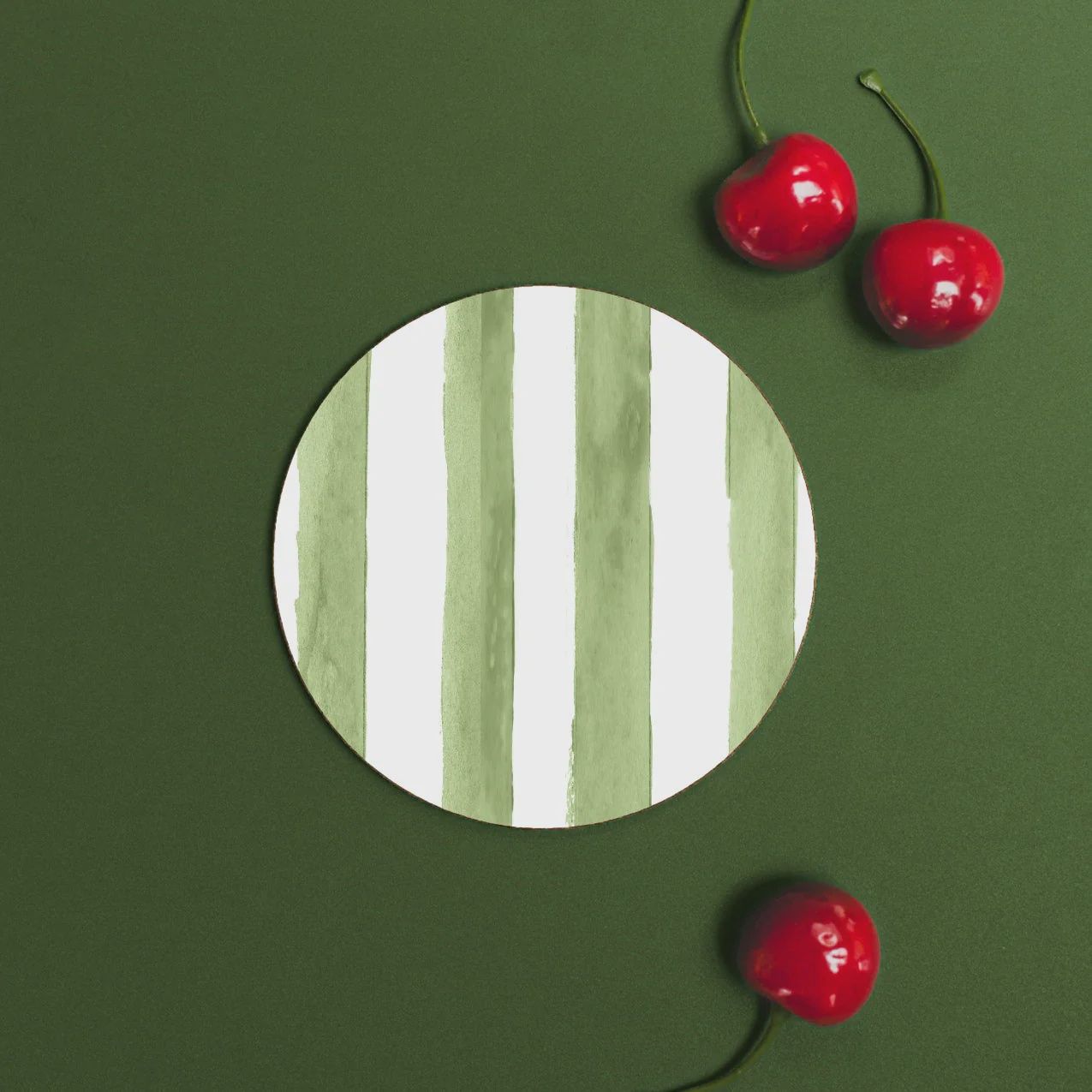 Floh Coaster, Pattern: Olive Stripes