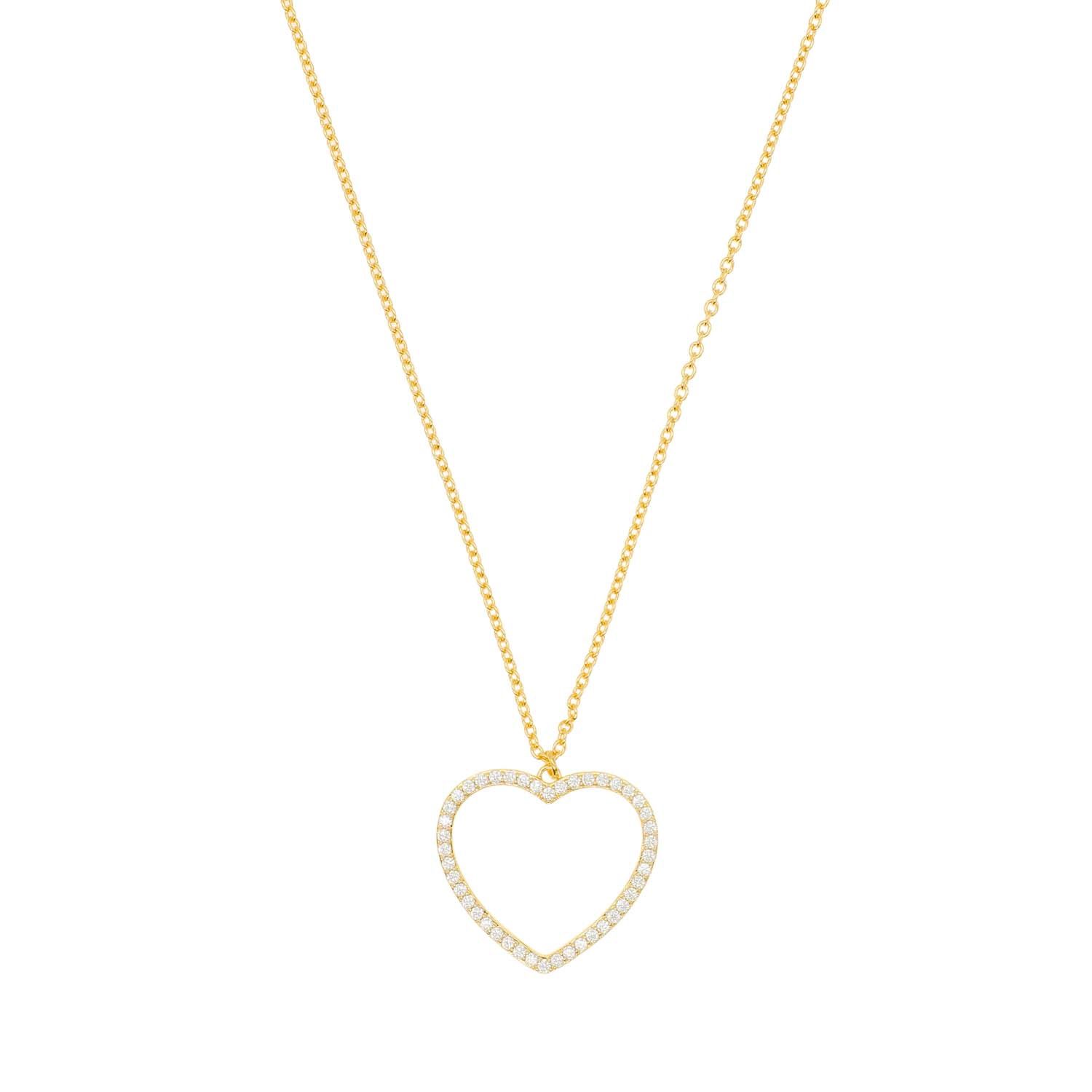 Constellation Collection Necklaces, type: Open Heart Gold
