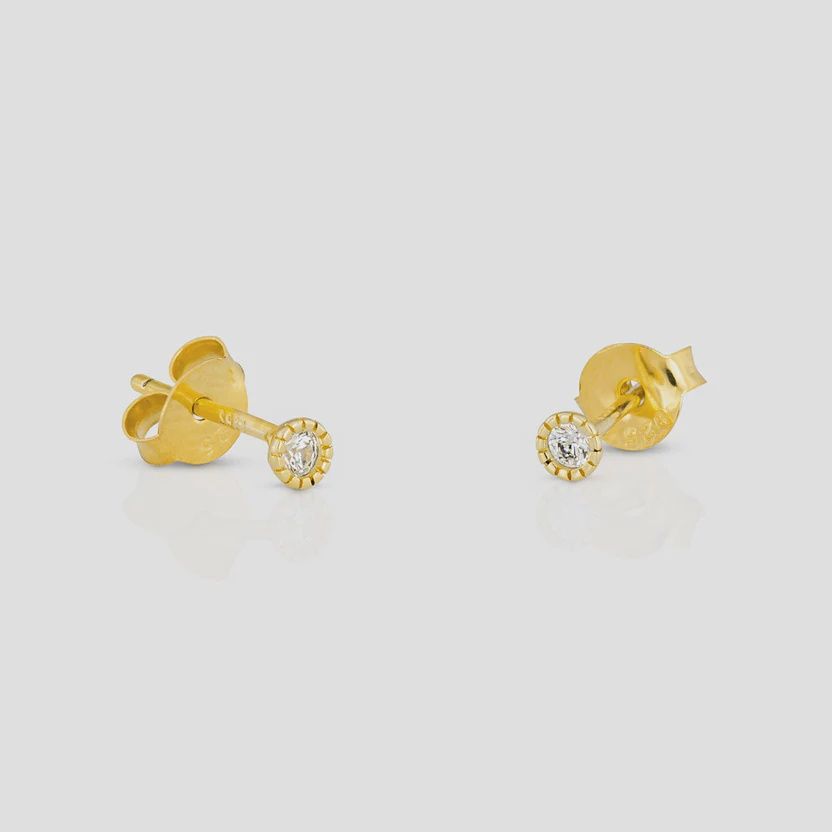 Gold Crystal Studs
