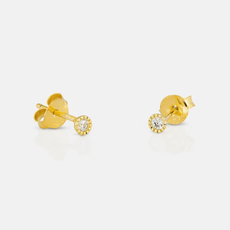 Gold Crystal Studs