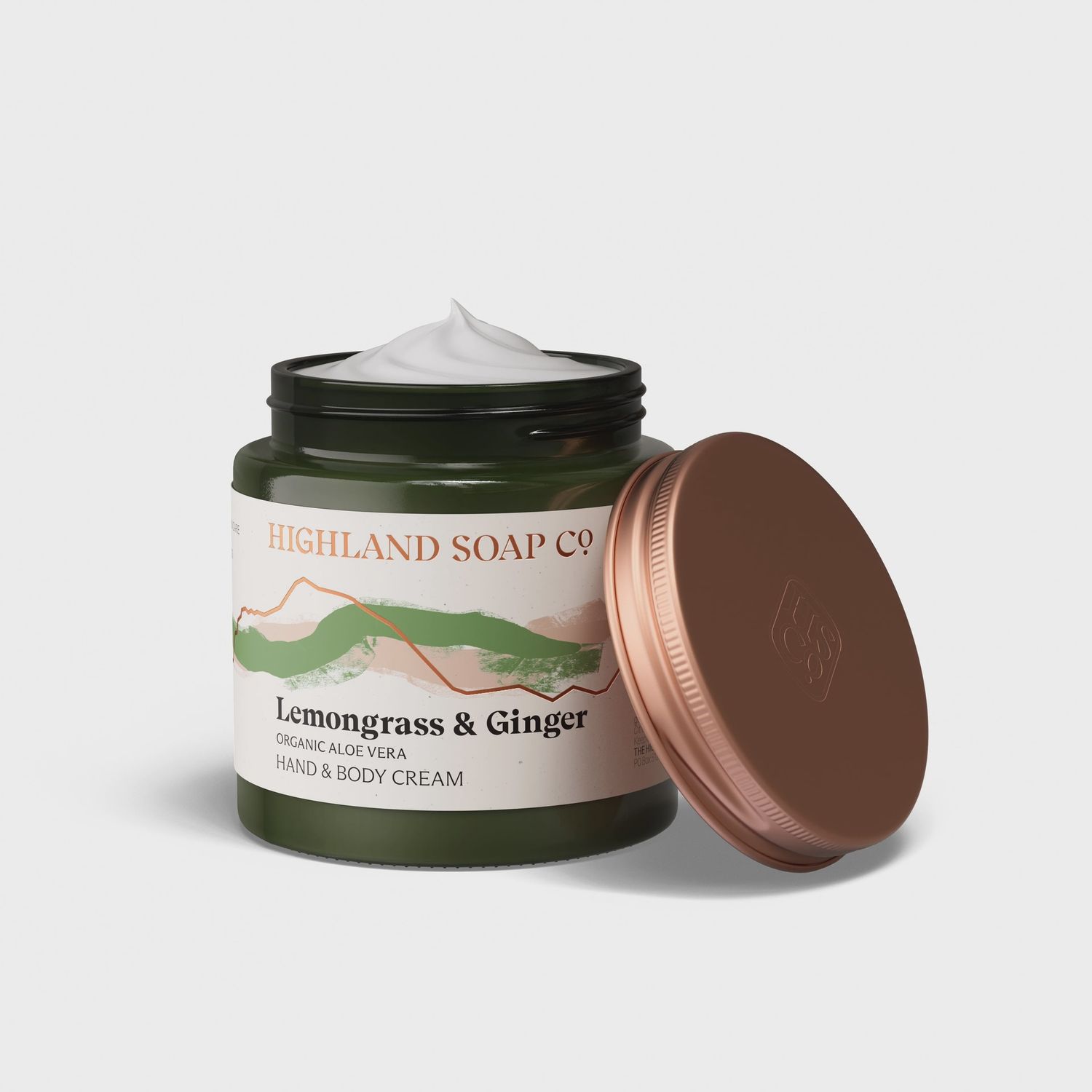 Highland Soap Co. Hand and Body Cream, Chilled Oot: Lemongrass and Ginger