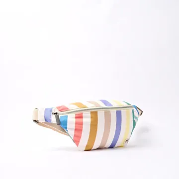Mill Hill Crossbody Bag in Cotton Canvas, Colour: Pastel Multi Stripe