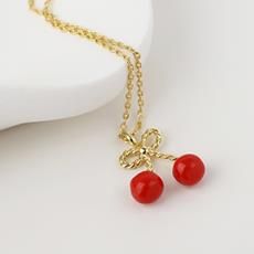Sakura Cherry Necklace - Gold