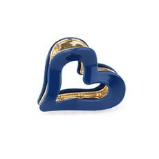 Acrylic Heart Claw Clip, Colour: Blue And Gold