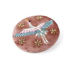 Blush Velvet Embroidered Cranes
