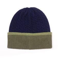 Mens Recycled Blend Beanie, Colour: Matty Navy Cable
