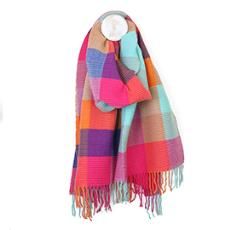 Harriet Pleated Check Scarf