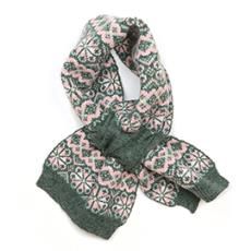 Agnes Sage And Pink Patterned Knit Pull Through