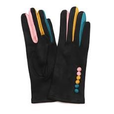 Frida Faux Suede Formal Gloves, Colour: Black/Multi