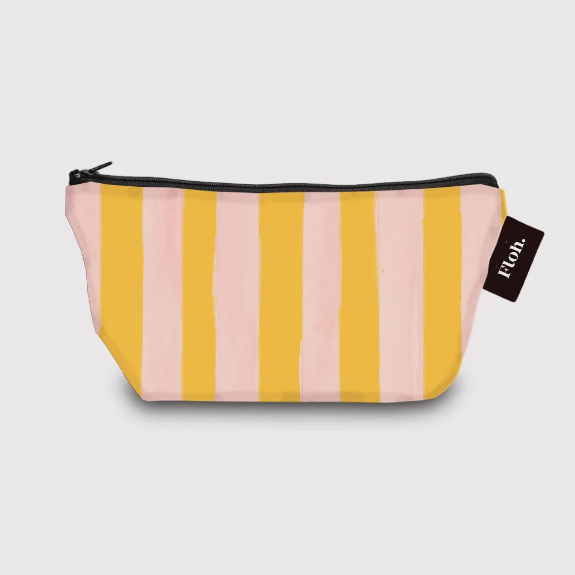 Floh Makeup Bag, Pattern: Peach &amp; Mango Stripes