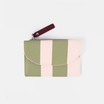 Green and Pink Stripe Cardholder