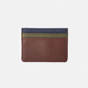 Wine Navy &amp; Khaki Cardholder