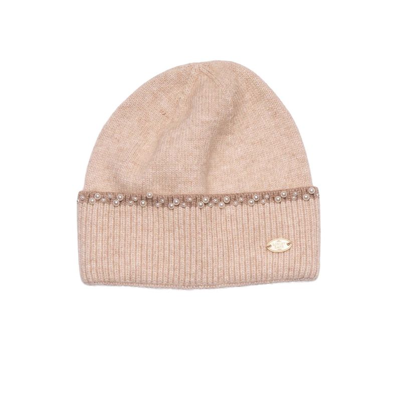 Lux Beanie Hat Pearl Detail