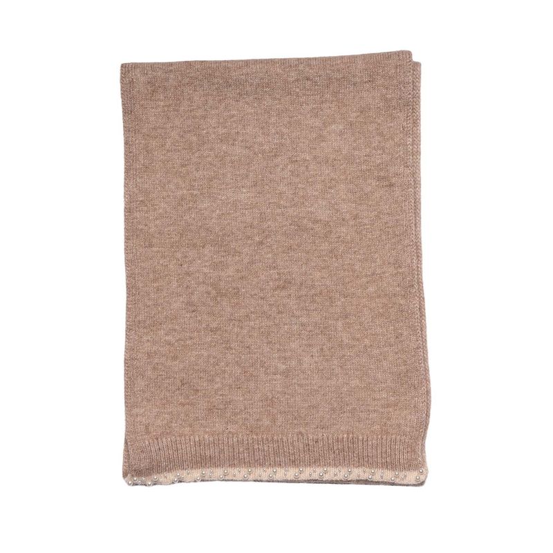 Lux Knitted Scarf With Pearl Detail