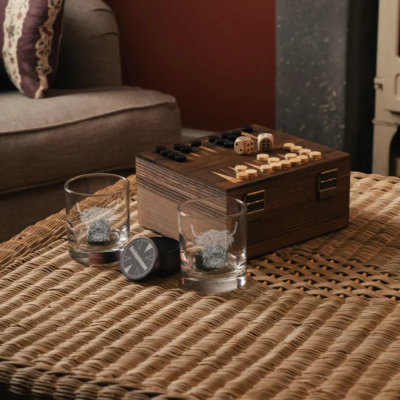 Backgammon Drinks Set