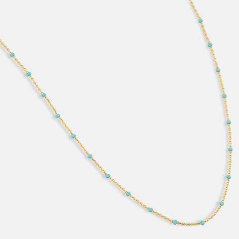 Blue Enamel Necklace
