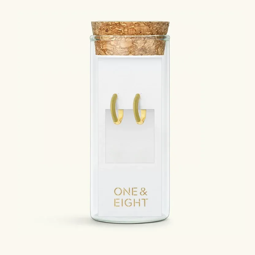 Thyme Enamel Huggies