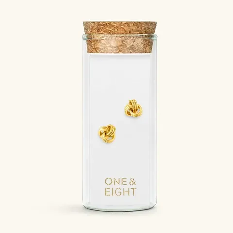 Gold Knot Stud Earrings