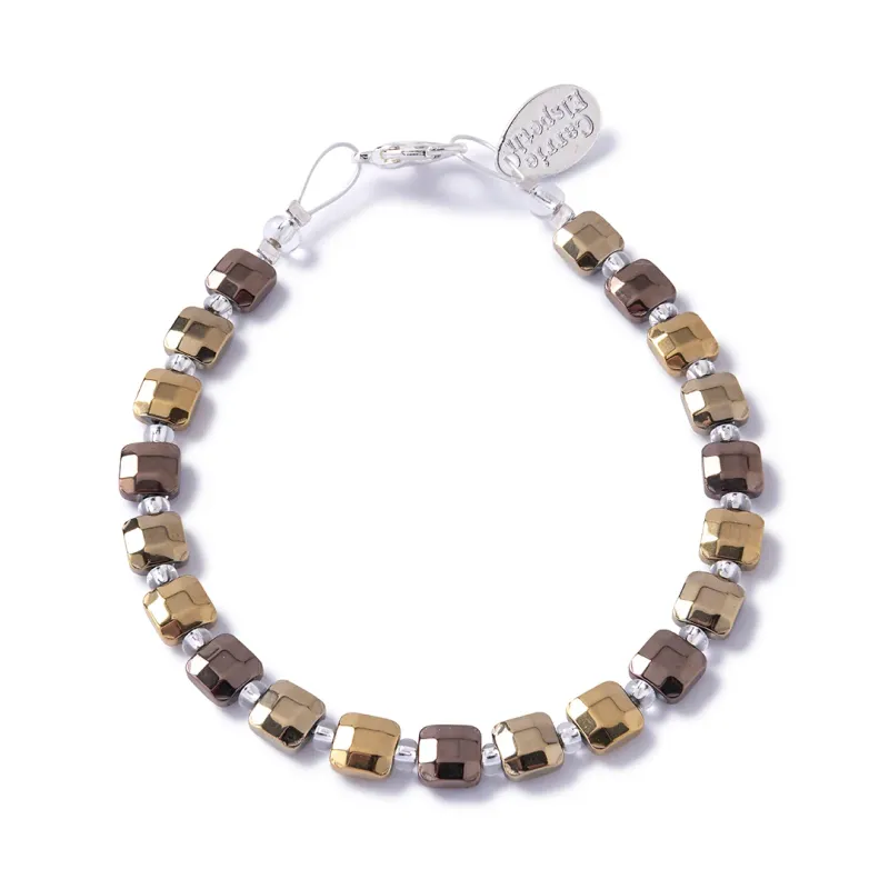 Golden Cubic Hematite Jewellery