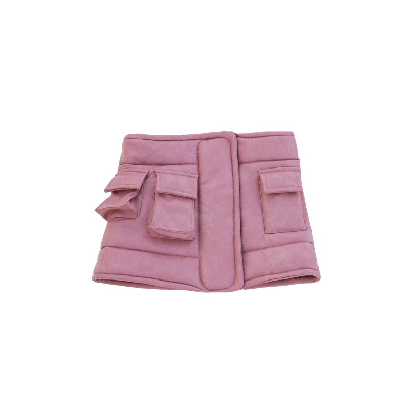 Pink Padded Cargo skirt