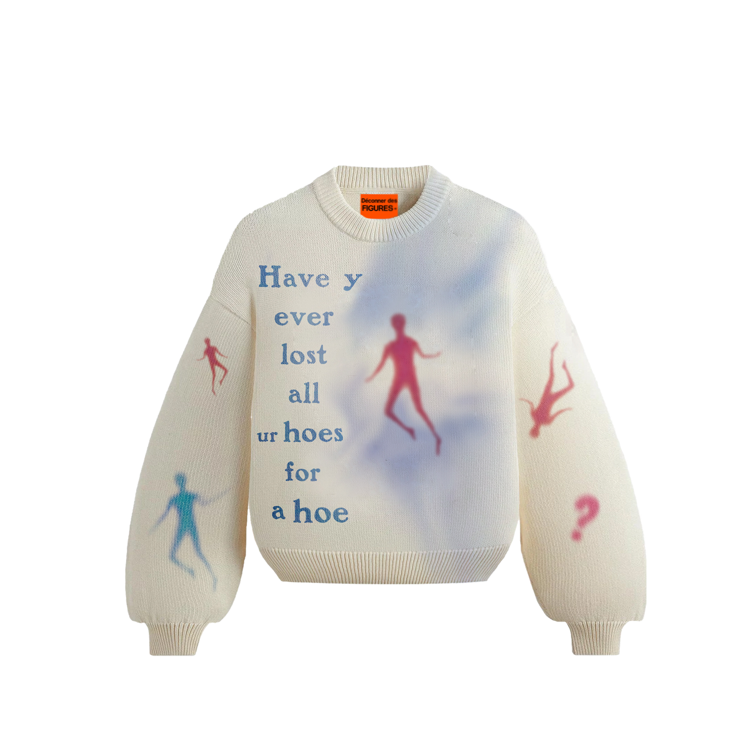 Question marks  knitted sweater