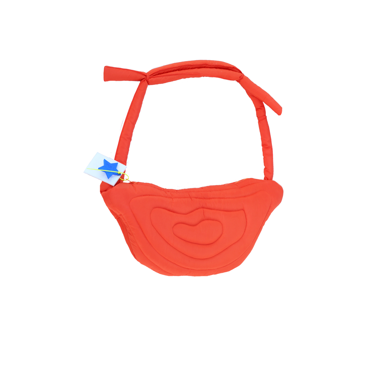 Quilted Orange Puffer Bag