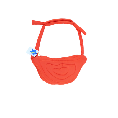Quilted Orange Puffer Bag