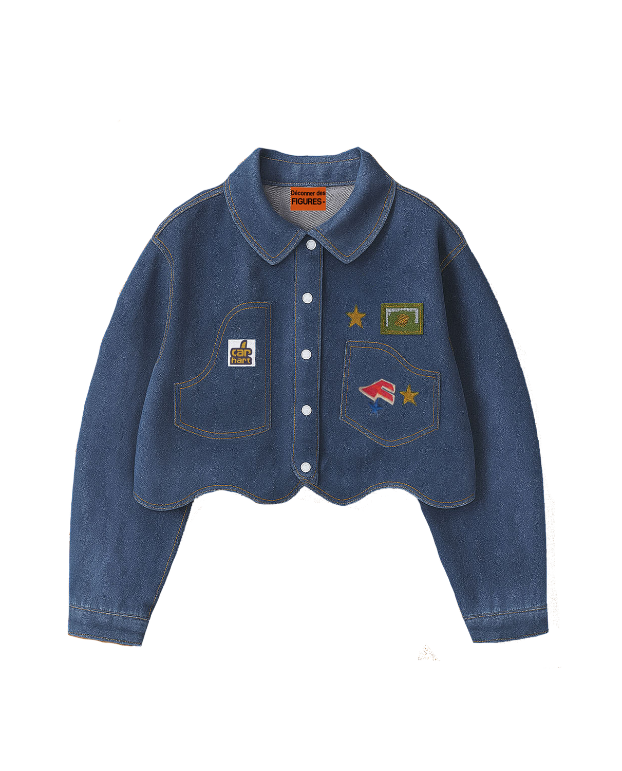 Wave Cut Jacket with logos and patches