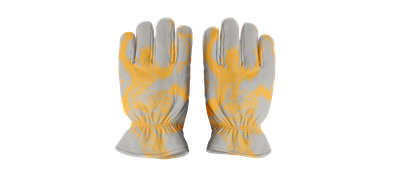 Grey Brushed Leather Gloves