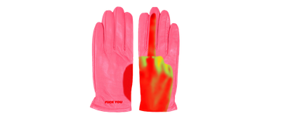 Figures Pink leather gloves
