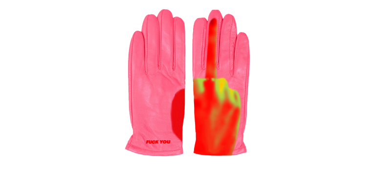Figures Pink leather gloves