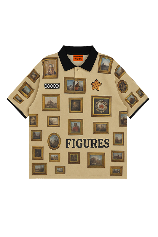 Figures vintage art polo shirt