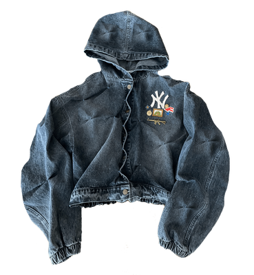 Embroidered Logos Denim Jacket