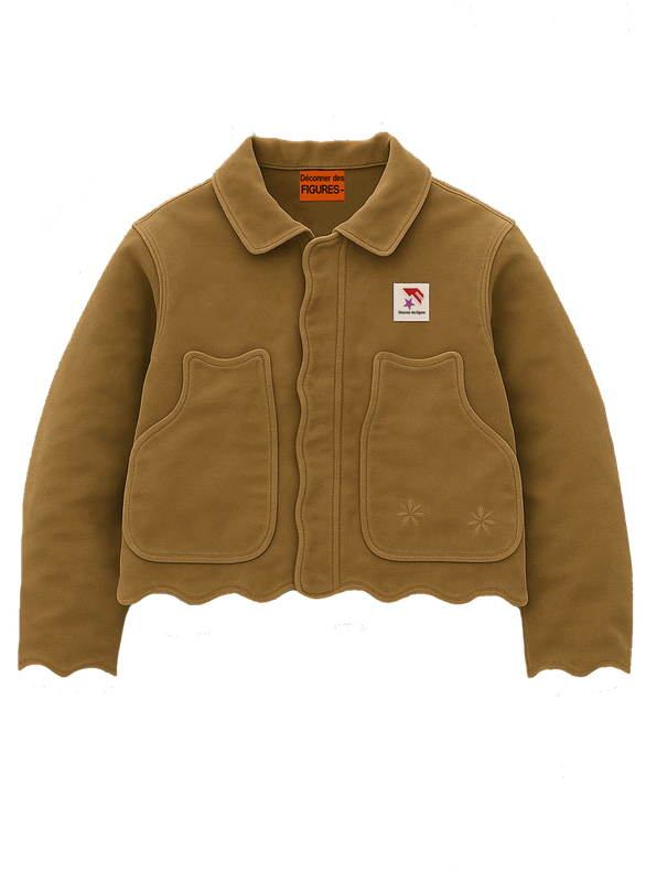 Wave Cut Beige Jacket