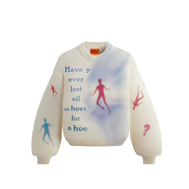 Question marks  knitted sweater