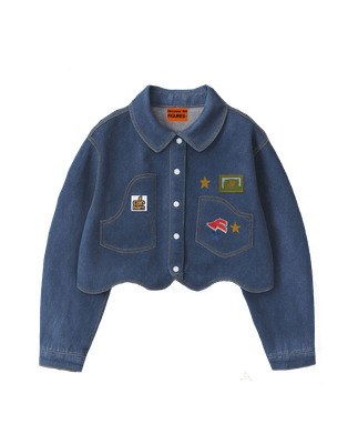 Wave Cut Jacket with logos and patches