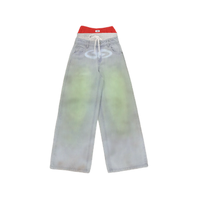 high-rise Triple layered-boxer jeans