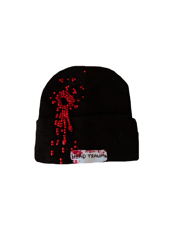 Black Head Trauma Beanie