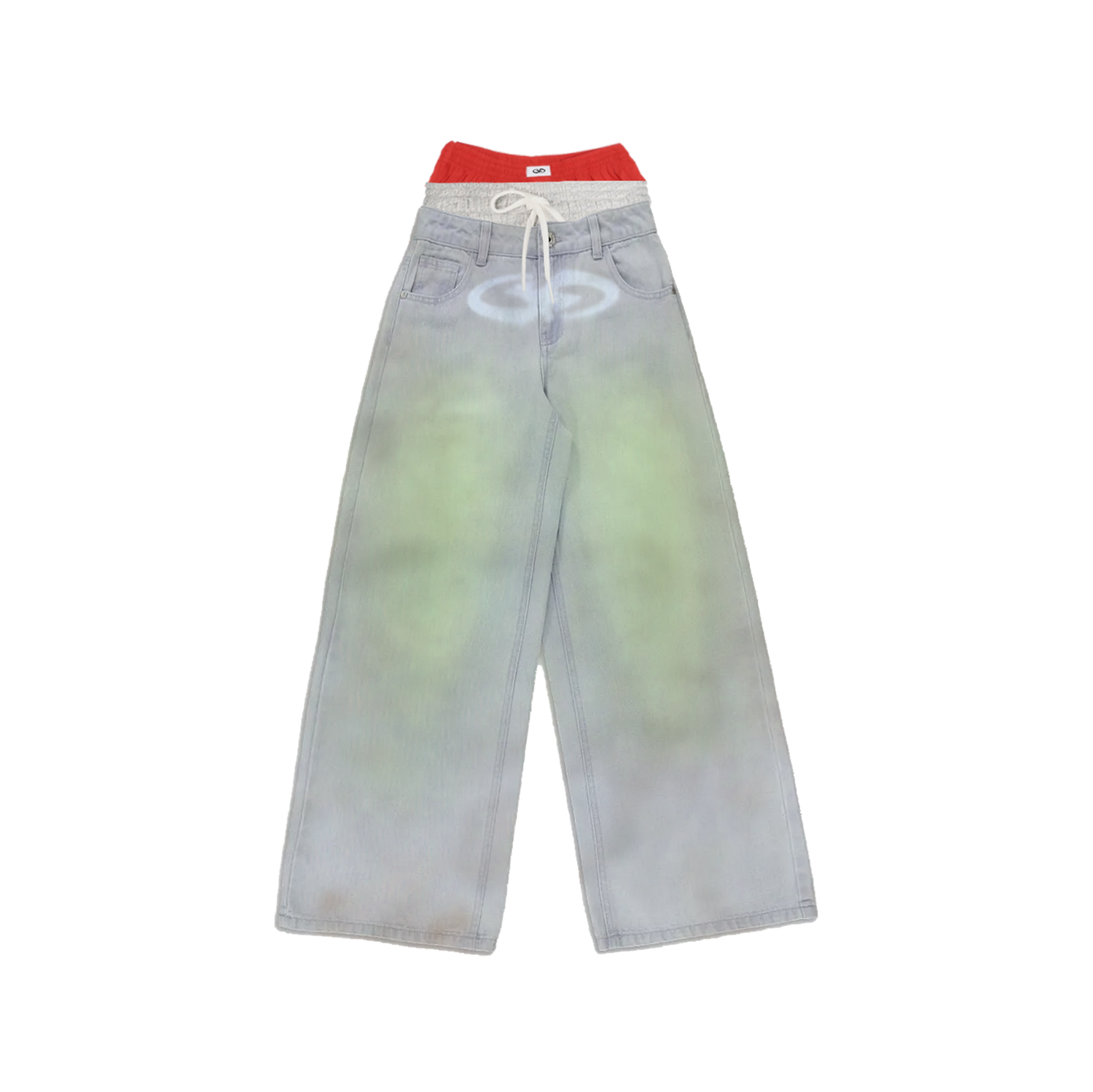 high-rise Triple layered-boxer jeans high-rise Triple layered-boxer jeans