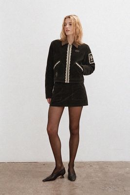 Black Velvet jacket with lace trim Black Velvet jacket with lace trim