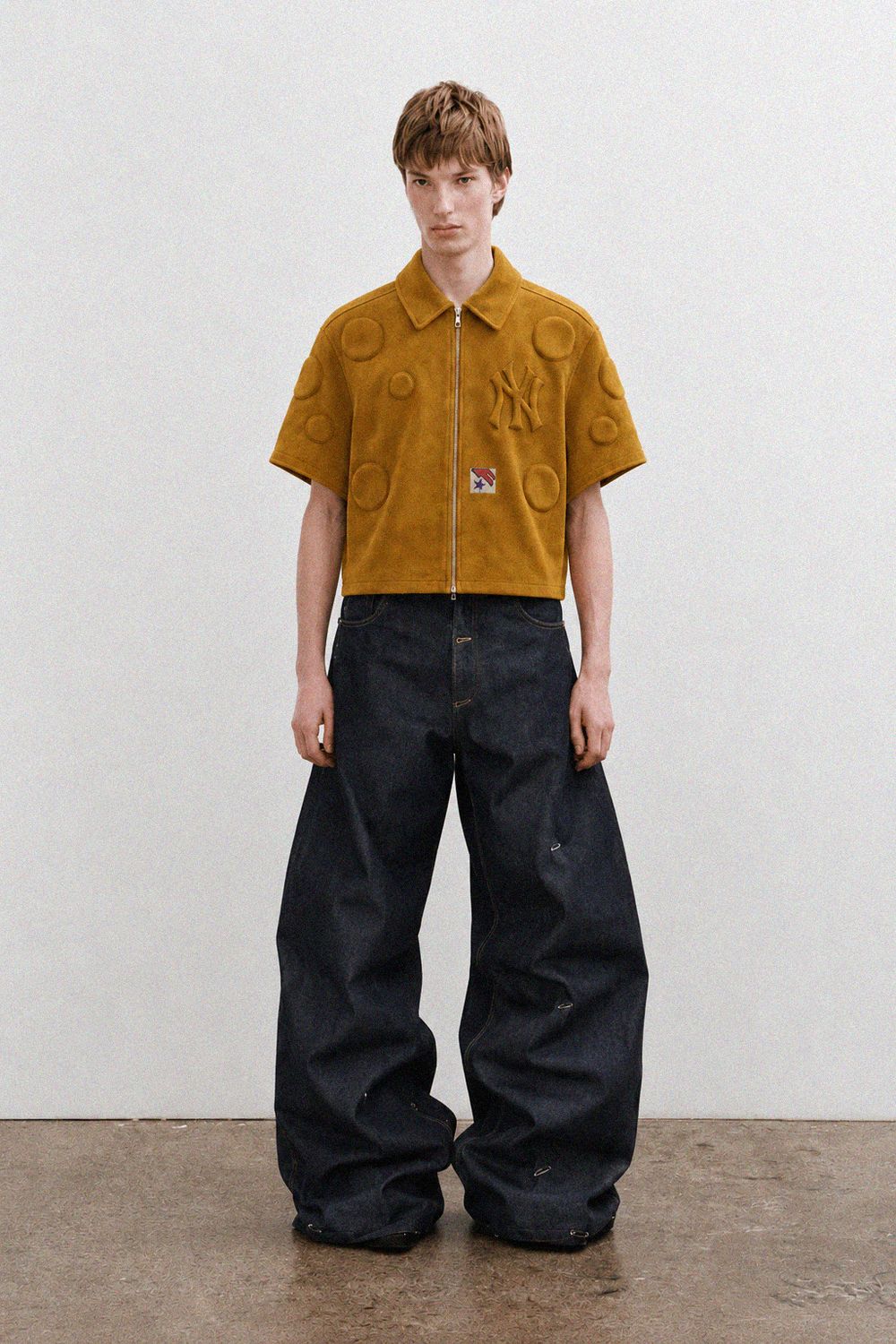 Suede Embossed Circles Shirt