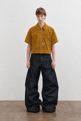 Suede Embossed Circles Shirt Suede Embossed Circles Shirt