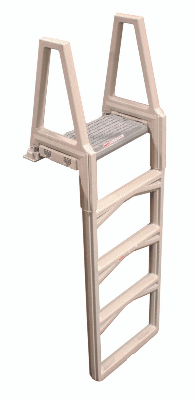 Confer Plastics In-Pool Ladder for above ground pools.  color Beige: Expandable Height from 46" - 56"