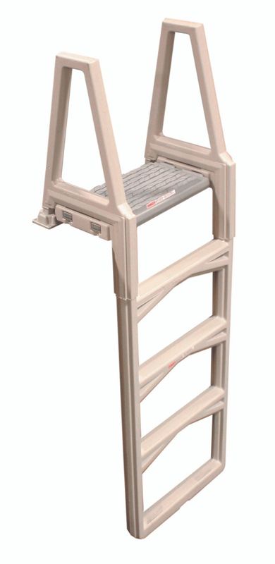 Confer Plastics In-Pool Ladder for above ground pools.  color Beige: Expandable Height from 46&quot; - 56&quot;