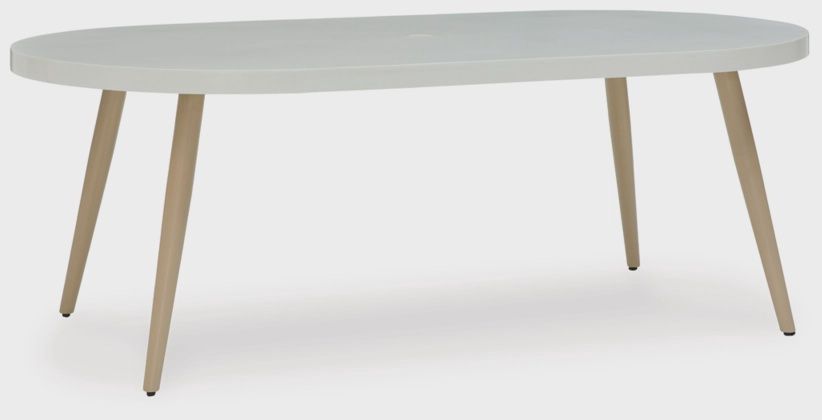 Seton Creek Oval Dining Table w/ Umbrella Option