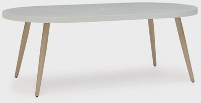 Seton Creek Oval Dining Table w/ Umbrella Option