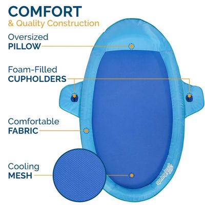 Spring Float SunCatcher Inflatable Pool Lounger with Hyper-Flate Valve